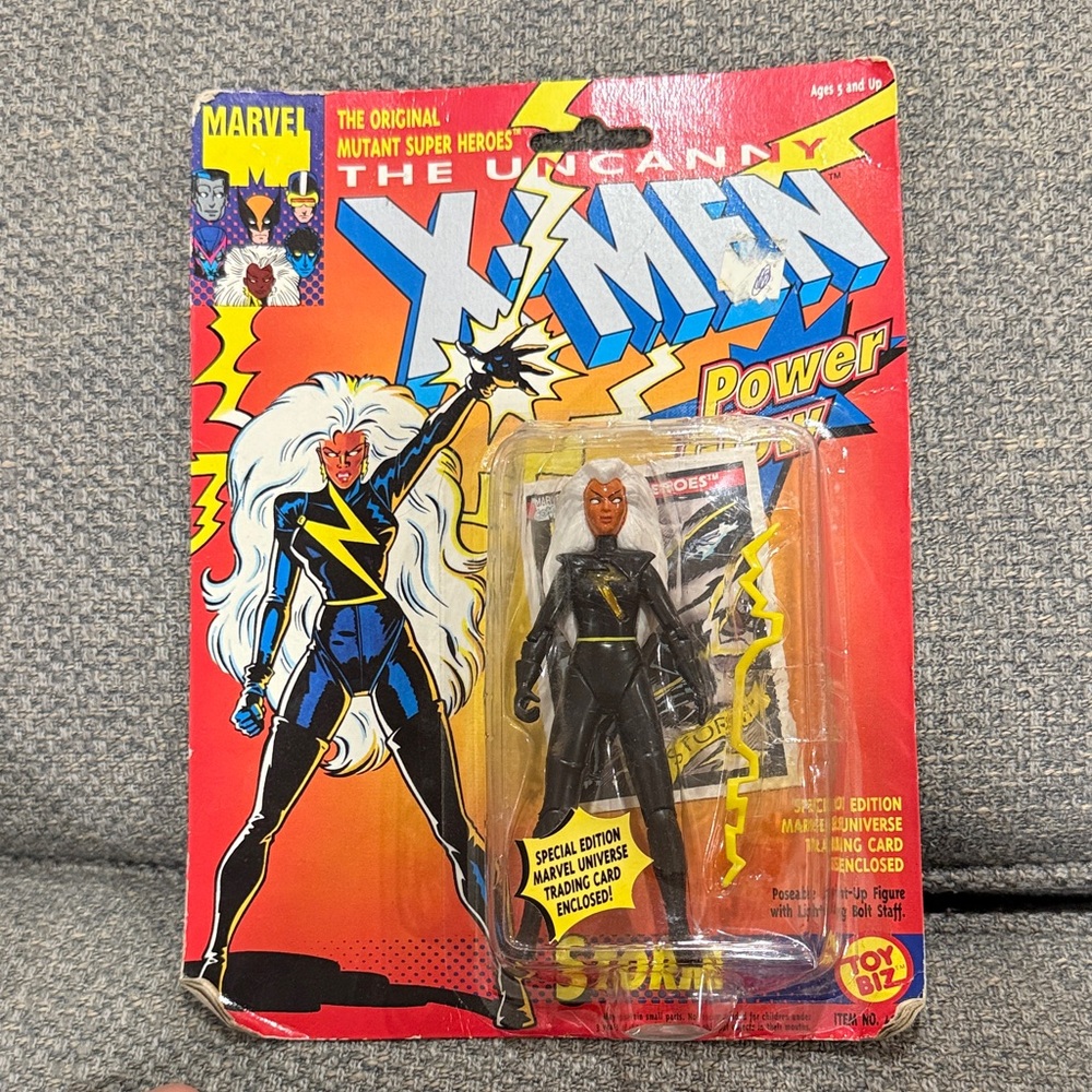 Marvel vintage X-Men Storm Figure with Black and Yellow Costume